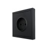 Розетка 1 мест. б/з ПБТ СП ZIMA IP20 16А безвинт. зажим черн. бархат LEZARD 704-4288-121BQC