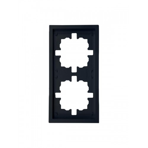 Рамка 2-мест. горизонт. ZIMA черн. бархат LEZARD 704-4200-147