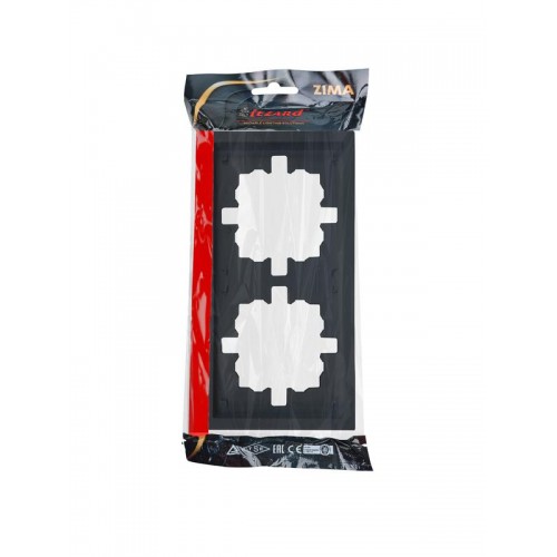 Рамка 2-мест. горизонт. ZIMA черн. бархат LEZARD 704-4200-147