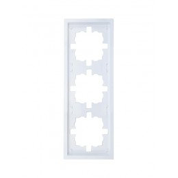 Рамка 3-мест. горизонт. ZIMA бел. LEZARD 704-0200-148