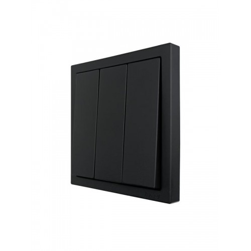 Выключатель 3-кл. СП ZIMA IP20 10А безвинт. зажим черн. бархат LEZARD 704-4288-109QC