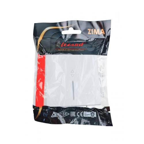 Выключатель проходной 1-кл. с индик. СП ZIMA IP20 10А безвинт. зажим бел. LEZARD 704-0288-114QC