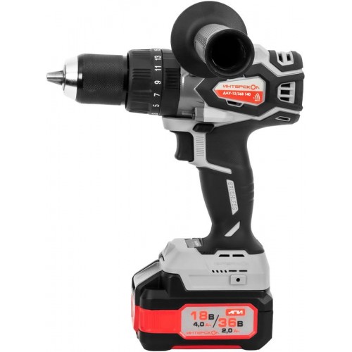 Дрель-шуруповерт аккумуляторная бесщеточн. ударн. ДАУ-13/36В 140 Li-ion АПИ (кейс 2 аккум. 2.0А.ч ЗУ) ИНТЕРСКОЛ 852.2.2.70