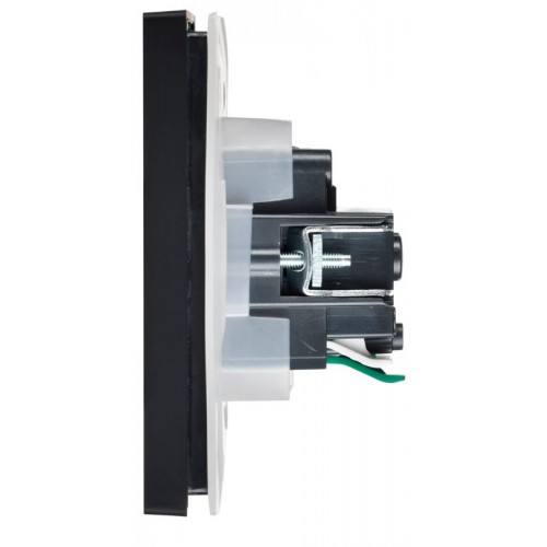 Розетка СП FORTE&PIANO16А IP44 FP119 с заземл. защ. шторки с крышкой безвинт. крепл. черн. IEK FP-R16-16-1-44-K02