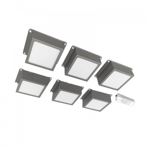 Светильник светодиодный PPL 089/G OPAL 42Вт 4000К IP40 6х(89х89х40мм) GREY ДВО/ДПО домино в потолок Грильято (комплект 6шт) Pro JazzWay 5060159