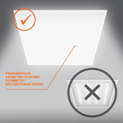 Светильник светодиодный ECO CLASS PANEL 600 36W 865 36Вт 6500К IP40 3600лм 595х595х32мм ДВО встраив. опал панель (аналог ЛВО 4х18) LEDVANCE 4099854246531