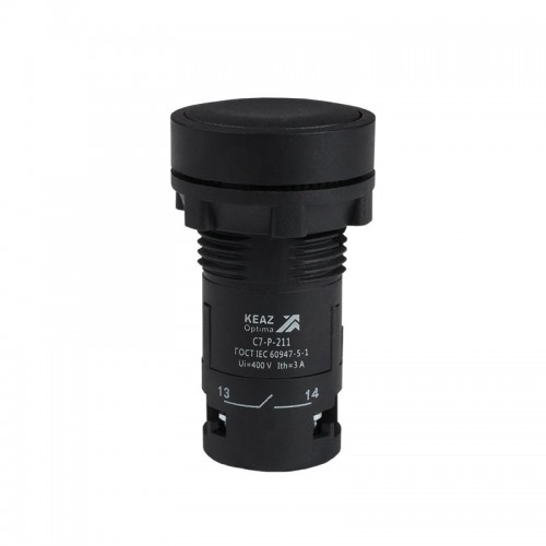 Кнопка OptiSignal Compact D22 С7-P-211 черн. 1НО+1НЗ XB7NA25 КЭАЗ 362043