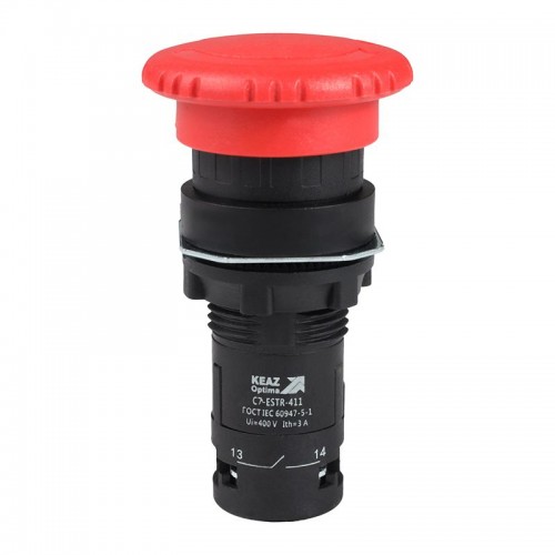 Кнопка аварийного останова OptiSignal Compact D22 С7-ESTR-411 красн. 1НО+1НЗ XB7ES545P КЭАЗ 362131