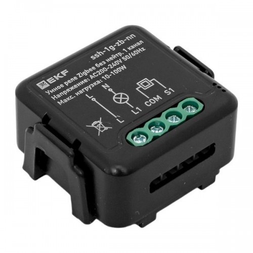 Реле умное в подрозетник 1-канальное Zigbee Connect Select без нейтрали EKF ssh-1g-zb-nn