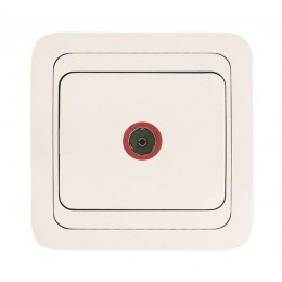 Розетка телевизионная TV 1-м СП Mimoza 16А IP20 бел./бел. Makel 12007