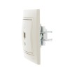 Розетка компьютерная 1-м СП Mira RJ45 крем./крем.. LEZARD 701-0303-139
