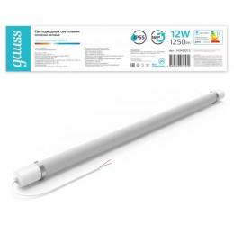 Светильник светодиодный 590х29х29мм 12Вт 4000К 1250лм IP65 COMPACT линейный матов. GAUSS 143424212