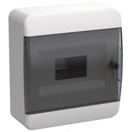 Корпус пластиковый ЩРН-П-8 IP41 черн. прозр. дверь TEKFOR IEK TF5-KP12-N-08-41-K01-K03