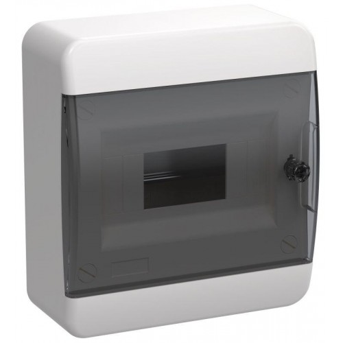 Корпус пластиковый ЩРН-П-8 IP41 черн. прозр. дверь TEKFOR IEK TF5-KP12-N-08-41-K01-K03