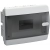 Корпус ЩРВ-П-8 UNION Compact IP41 черн. прозр. дверь пластик. IEK UIC-KP12-V-08-41-K01