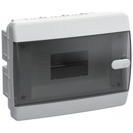 Корпус ЩРВ-П-8 UNION Compact IP41 черн. прозр. дверь пластик. IEK UIC-KP12-V-08-41-K01