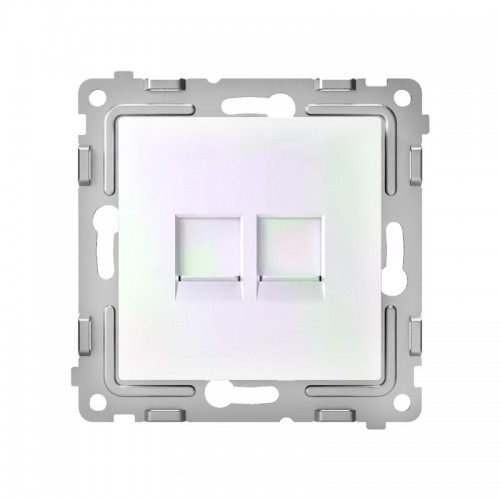 Розетка компьютерная 2-м СП Pixel RJ45 кат.5E механизм перламутр. TOKOV ELECTRIC TKE-PX-RC2-C04