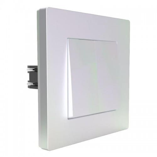 Выключатель 2-кл. СП Pixel 10А IP20 в сборе перламутр. TOKOV ELECTRIC TKE-PX-V2F-C04