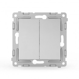 Выключатель 2-кл. СП Pixel 10А IP20 механизм алюм. TOKOV ELECTRIC TKE-PX-V2-C03