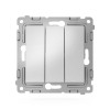 Выключатель 3-кл. СП Pixel 10А IP20 механизм алюм. TOKOV ELECTRIC TKE-PX-V3-C03