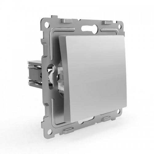 Переключатель проходной 1-кл. СП Pixel 10А IP20 механизм алюм. TOKOV ELECTRIC TKE-PX-P1-C03