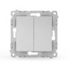 Переключатель проходной 2-кл. СП Pixel 10А IP20 механизм алюм. TOKOV ELECTRIC TKE-PX-P2-C03