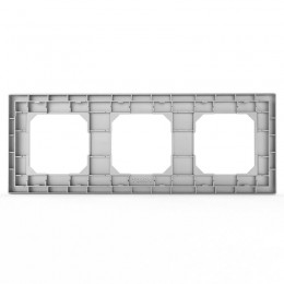 Рамка 3-м Pixel универс. алюм. TOKOV ELECTRIC TKE-PX-RM3-C03