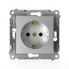 Розетка 1-м СП Pixel 16А IP20 с заземл. механизм алюм. TOKOV ELECTRIC TKE-PX-R1Z-C03