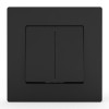 Выключатель 2-кл. СП Pixel 10А IP20 в сборе карбон TOKOV ELECTRIC TKE-PX-V2F-C14