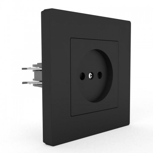 Розетка 1-м СП Pixel 16А IP20 без заземл. в сборе карбон TOKOV ELECTRIC TKE-PX-R1F-C14