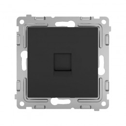 Розетка телефонная 1-м СП Pixel RJ11 механизм карбон TOKOV ELECTRIC TKE-PX-RT1-C14