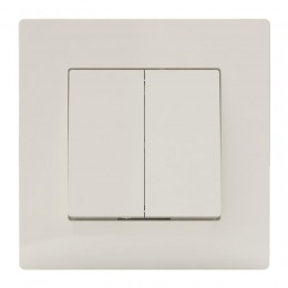 Выключатель 2-кл. СП Pixel 10А IP20 в сборе беж. TOKOV ELECTRIC TKE-PX-V2F-C02