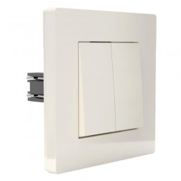 Выключатель 2-кл. СП Pixel 10А IP20 в сборе беж. TOKOV ELECTRIC TKE-PX-V2F-C02