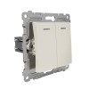 Выключатель 2-кл. СП Pixel 10А IP20 с индикатором механизм беж. TOKOV ELECTRIC TKE-PX-V2I-C02