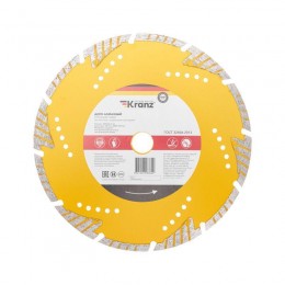 Диск алмазный отрезной сегментный Turbo 230х22.2х10мм KRANZ KR-90-0108