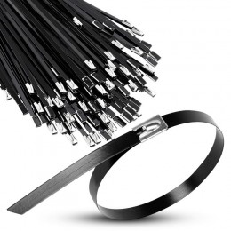 Хомут кабельный 7.9х500 сталь ANSI 304 с покрытием TOKOV ELECTRIC TKE-HM304-7.9-500-C/100