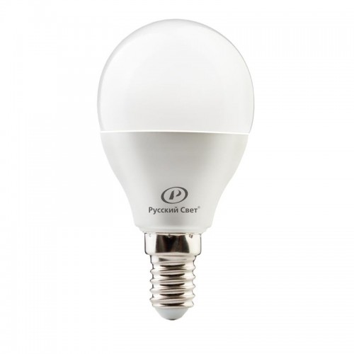 Лампа светодиодная RS G45 E14 8W 220-240V 2700К 8Вт 800лм Ra 90 шар Русский Свет 15010445052