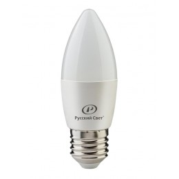 Лампа светодиодная RS C37 E27 8W 220-240V 4000К 8Вт 800лм Ra 90 свеча Русский Свет 15010545063