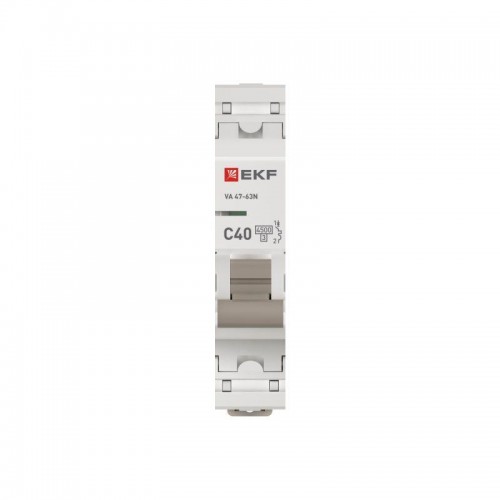 Выключатель автоматический модульный 1п C 40А 4.5кА ВА 47-63N PROxima EKF M634140C