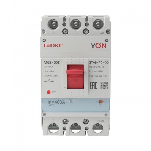 Выключатель автоматический MGS400 3P 320-400A 60kA YON MGS400S-3TAMF0400