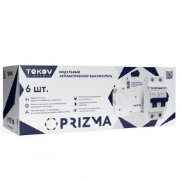 Выключатель автоматический модульный 2п C 4А 6кА PRIZMA TOKOV Electric TKE-PZ60-MCBI-2-4-C