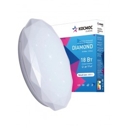 Светильник светодиодный Classic DIAMOND 18Вт 230В 4000К 1170лм 248х48мм настенно-потолочный КОСМОС KCDiam18W_4000