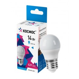 Лампа светодиодная 14Вт Шар 45 E27 4500К 174-265В КОСМОС LkecLED14wGL45E2745