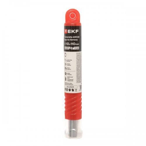 Бур по бетону SDS-plus 10х110 мм (4 резца) Professional EKF db-10-110-4x4-ue
