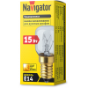 Лампа накаливания 61 207 NI-T25-15-230-E14-CL (для духовых шкафов) Navigator 61207