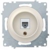 Розетка компьютерная 1-м СП Florence RJ45 кат.5E механизм беж. (1E20701301) OneKeyElectro 2172793