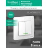 Выключатель 2-кл. СП Blanca 6А IP20 (сх. 5) 250В с подсветкой бел. SE BLNVS006511