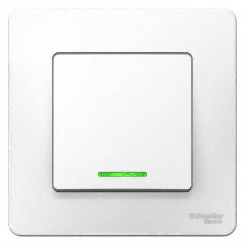 Выключатель 1-кл. СП Blanca 10А IP20 (сх. 1) 250В с подсветкой бел. SE BLNVS010111