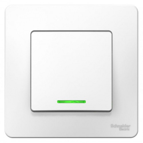 Выключатель 1-кл. СП Blanca 6А IP20 (сх. 1) 250В с подсветкой бел. SE BLNVS006111