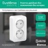 Розетка 2-м ОП Blanca 16А IP20 250В без заземл. без защ. шторок с изолир. пластиной бел. SE BLNRA000211